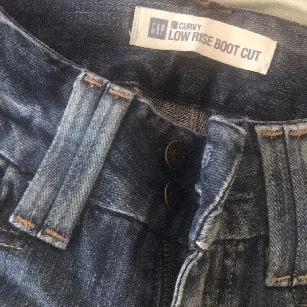 Low rise curvy boot cut jeans